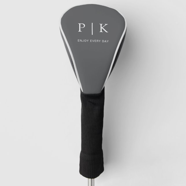 Moderne Premium-Golfmonogramm  Golf Headcover (Vorderseite)