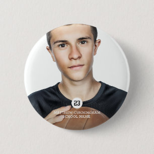 Moderne Preppy-Gedenkteam-Spieler Button