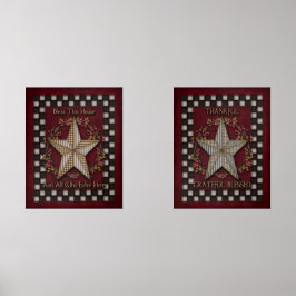 Moderne, primitive Folkkunst Aufleben von Gefühlen Bilderwand Sets