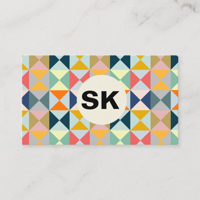 Moderne prismatische Farbe | Businesscard Visitenkarte (Vorderseite)