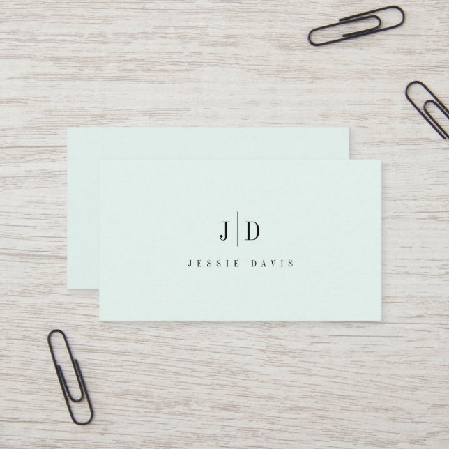 Moderne professionelle einfache Monogramm  Visitenkarte (Vorderseite/Rückseite Beispiel)
