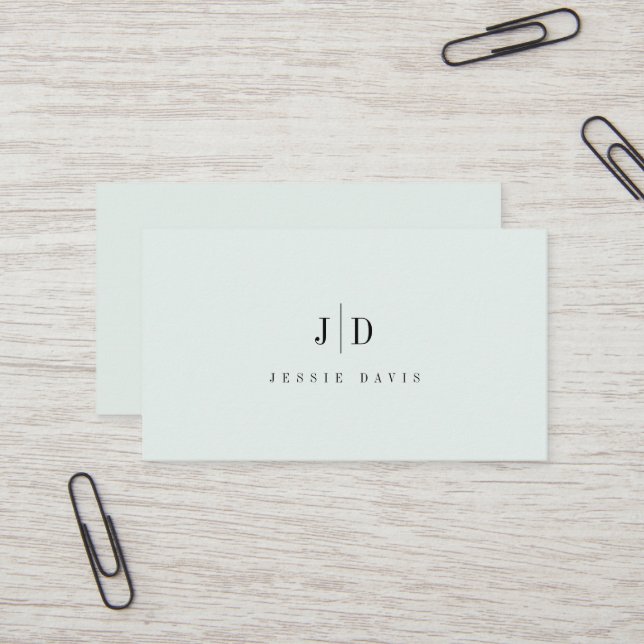 Moderne professionelle einfache Monogramm  Visitenkarte (Vorderseite/Rückseite Beispiel)