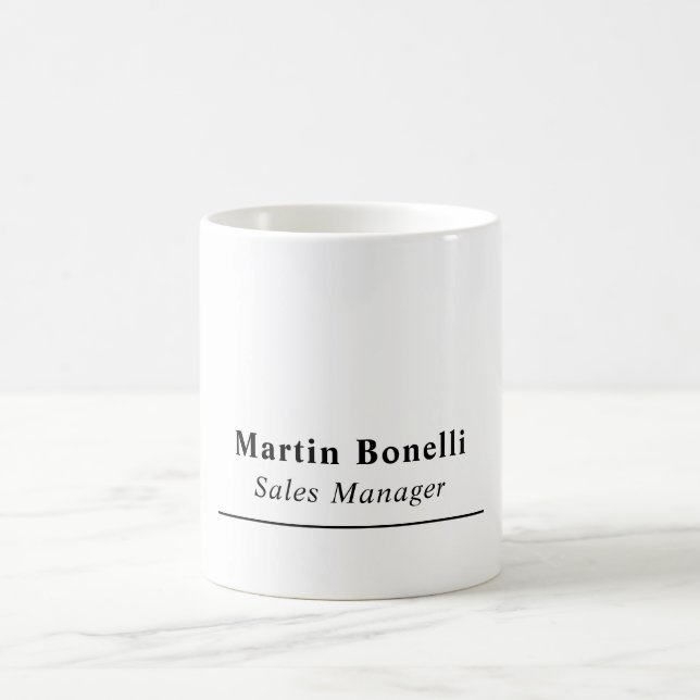 Moderne professionelle einfache schwarze und weiße kaffeetasse (Mittel)