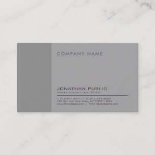 Moderne professionelle elegante Firma Grau Schlich Visitenkarte