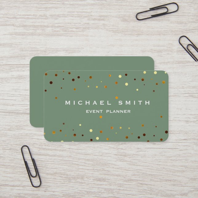 Moderne professionelle falsche Gold Glitter  Visitenkarte (Vorderseite/Rückseite Beispiel)