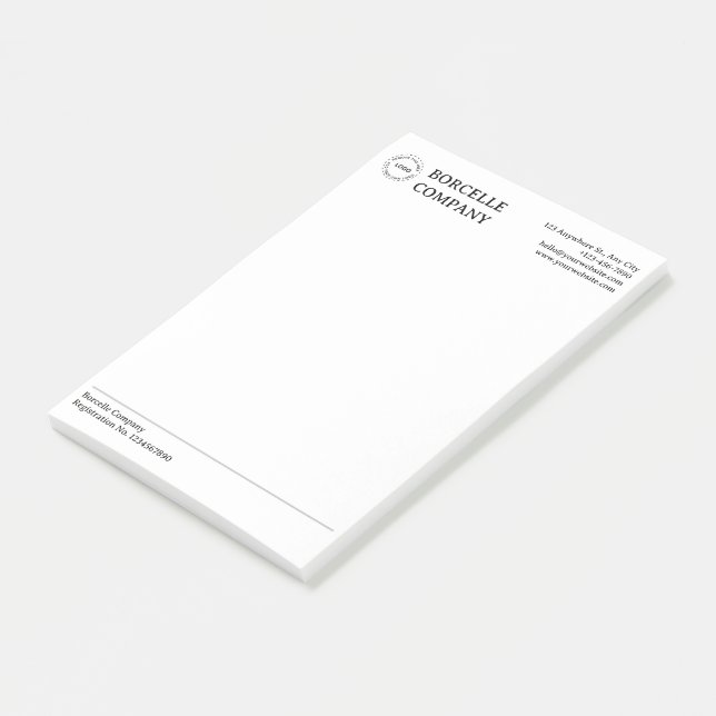 Moderne professionelle Firma  Post-it Klebezettel (angewinkelt)