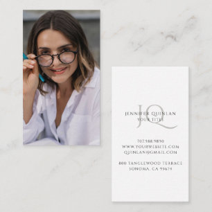 Moderne professionelle Fotosignatur-Monogramm Visitenkarte