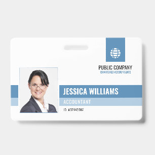 Moderne professionelle Geschäftsmitarbeiter-ID-Mit Ausweis
