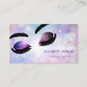 Moderne Professionelle Glitter Wimpern Make-up Bok Visitenkarte