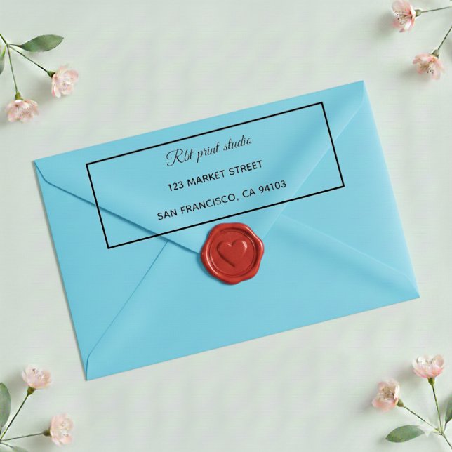 Moderne professionelle Grenz-Rücksende-Adressstemp Permastempel (Von Creator hochgeladen)