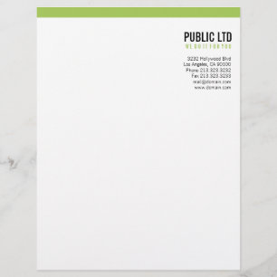 Moderne professionelle grüne Farbe Briefbogen