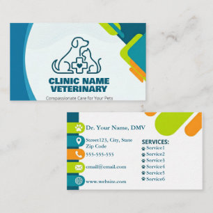 Moderne professionelle Logo für Tierkliniken  Visitenkarte