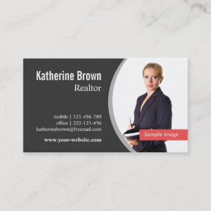 Moderne professionelle Realtor-Immobilien, Foto Visitenkarte