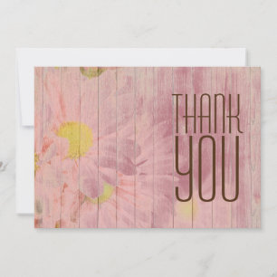 Moderne professionelle Roségold-Blumen-Minimalist Dankeskarte