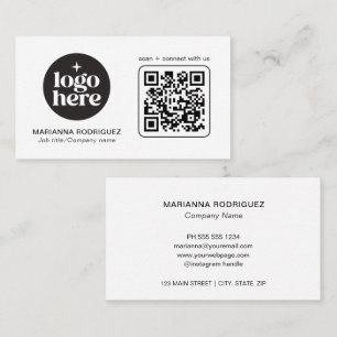 Moderne professionelle scannbare Logo-Visitenkarte Visitenkarte