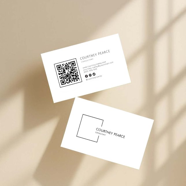 Moderne professionelle Visitenkarte mit QR-Code (Von Creator hochgeladen)