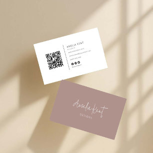 Moderne professionelle Visitenkarte mit QR-Code