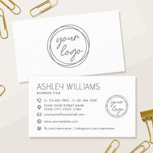 Moderne professionelle weiße Logos in Sonderfarben Visitenkarte