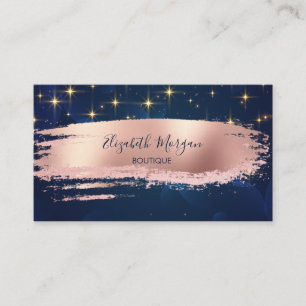 Moderne Professorenstars, Pinselstriche, Navy Blue Visitenkarte