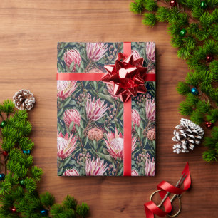 Moderne Protea-Botanik-Ästhetik Geschenkpapier
