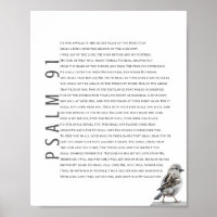 Moderne Psalm 91 Bibelschrift Christliche Vogelkun