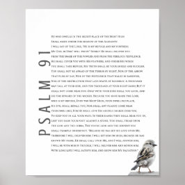 Moderne Psalm 91 Bibelschrift Christliche Vogelkun Poster