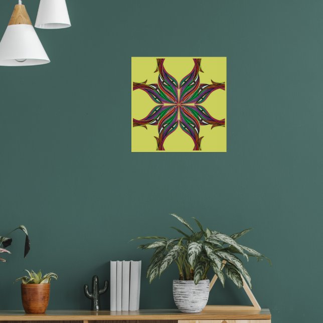 Moderne psychedelische Mandala Poster (Wohnzimmer 1)