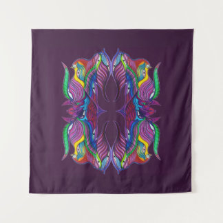 Moderne psychedelische Mandala Wandteppich