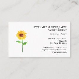 Moderne Psychotherapeutin Sonnenblume Visitenkarte
