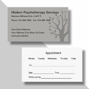 Moderne Psychotherapie-Verabredungs-Karte Terminkarte