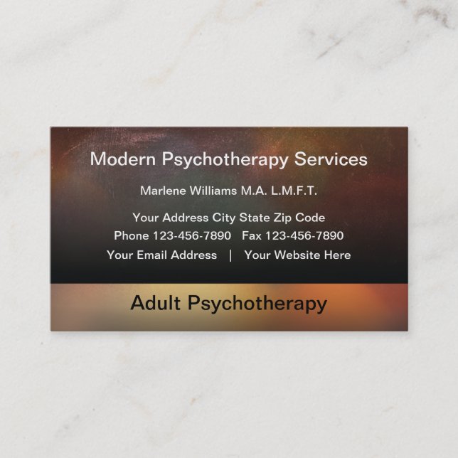 Moderne Psychotherapie-Verabredungs-Karte Terminkarte (Vorderseite)