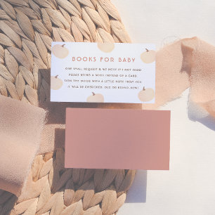 Moderne Pumpkin-Bücher für Baby-Dusche Begleitkarte