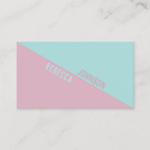 Moderne Punchy Pastel Duotone - Carte de visite