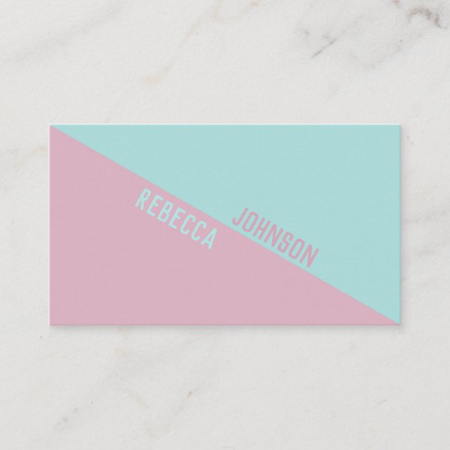 Moderne Punchy Pastel Duotone - Carte de visite (Devant)