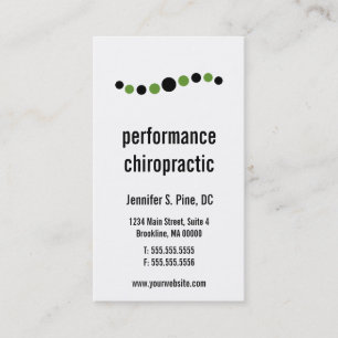 Moderne Punkt-vertikale Chiropraktik-Visitenkarten Visitenkarte