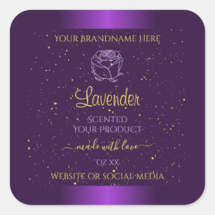 Moderne Purple produit Étiquette Parties scintilla