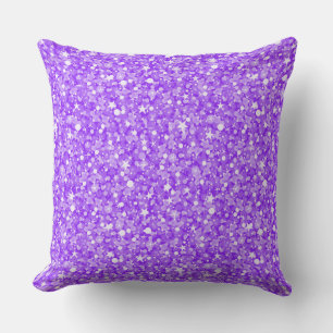 Moderne purpur- und weiße Glitter Kissen
