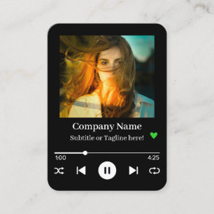 Moderne QR-Code-Albumcover-Song-Playlist-Foto Visitenkarte
