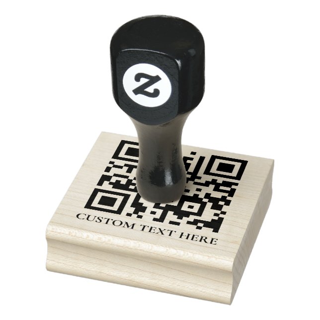 Moderne QR-Code-Branding-Gestaltung mit individuel Gummistempel (Stempel)