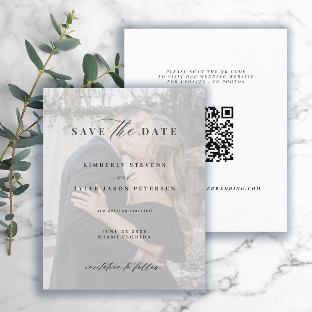 Moderne QR CODE Foto Hochzeit sparen das Datum (Von Creator hochgeladen)