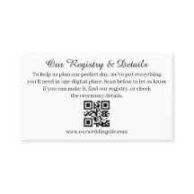 Moderne QR-Code-Hochzeitsregistrierungs- und RSVP-