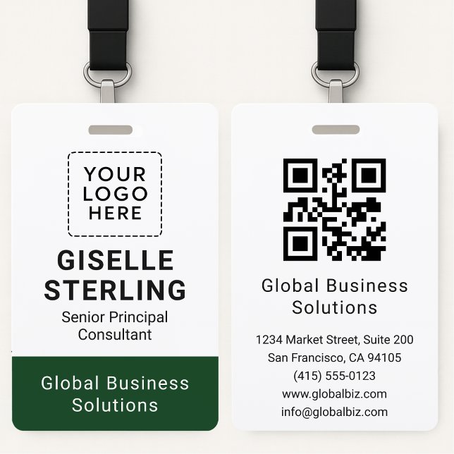Moderne QR Code ID Card Custom Employee Name Tag Ausweis (Von Creator hochgeladen)