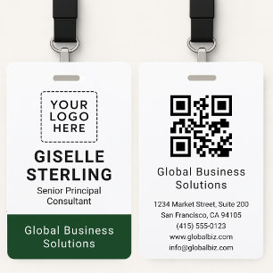 Moderne QR-Code-ID-Karte mit benutzerdefiniertem M Ausweis