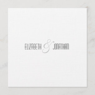 Moderne QR Code Linen Hochzeitseinladung Einladung