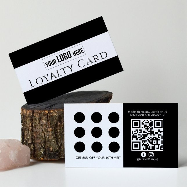Moderne QR Code Loyalty Customer Briefmarke oder P Rabattkarte (Von Creator hochgeladen)