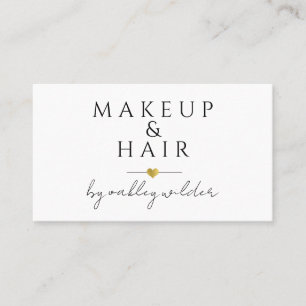 Moderne QR-Code-Make-up und Haare Visitenkarte