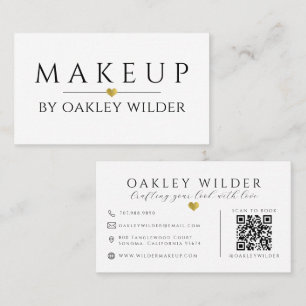 Moderne QR-Code-Makeup-Artistin Visitenkarte