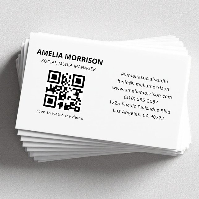 Moderne QR-Code-Minimalist Professional Visitenkarte (Von Creator hochgeladen)