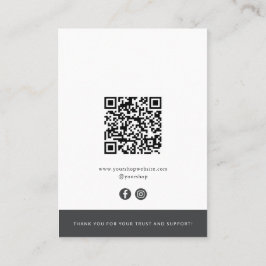 Moderne QR-Code-Necklack-Ohrringe-Display-Karte Telefonnummerkarte