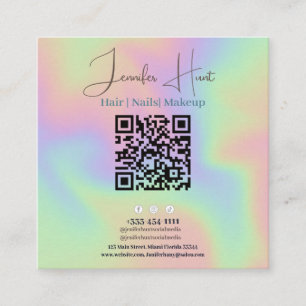 Moderne QR-Code Social Media Business Card Quadratische Visitenkarte
